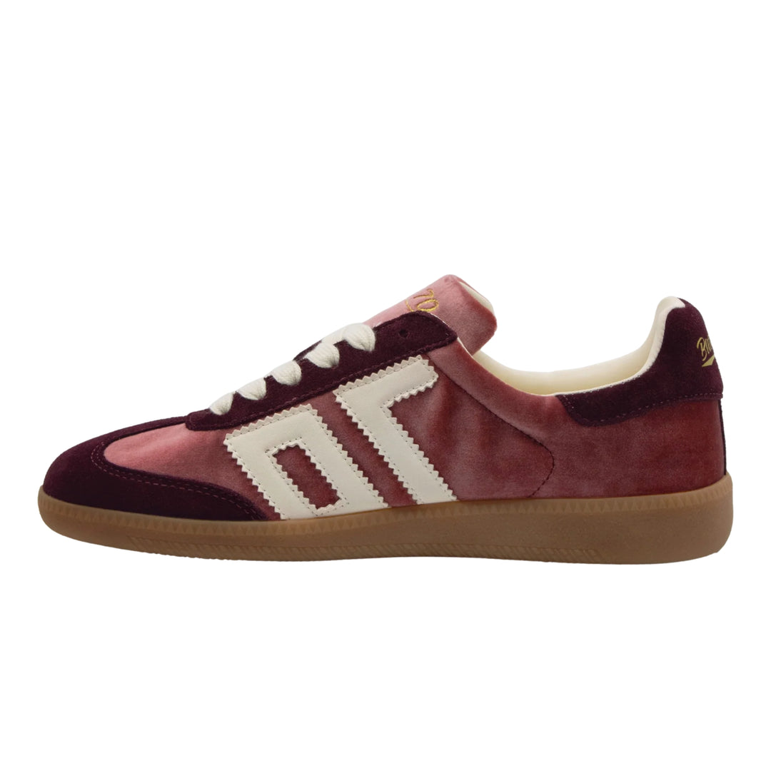 Back70 Womens Cloud Velvet Wine Butter Sneakers