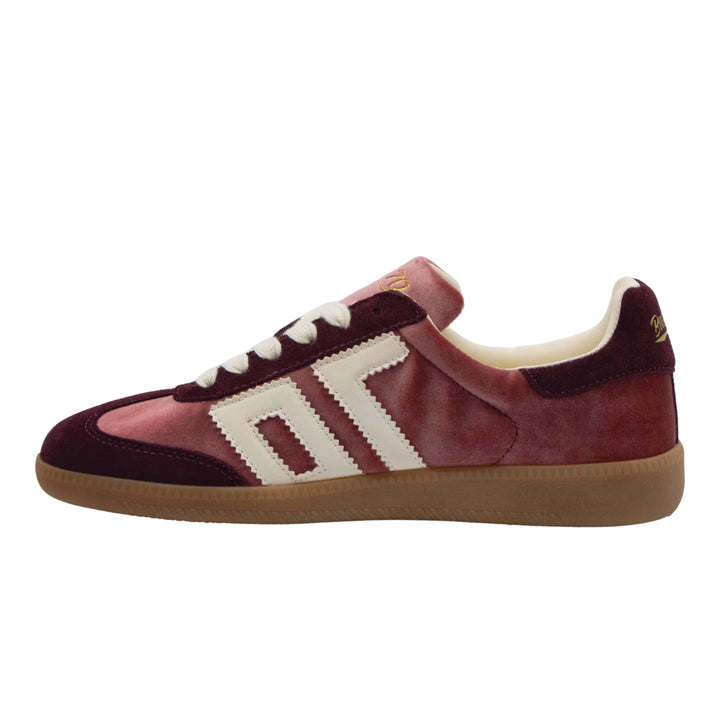 Back70 Womens Cloud Velvet Wine Butter Sneakers