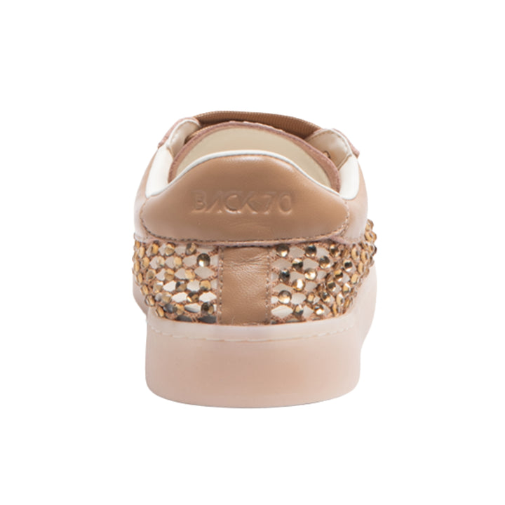 Back70 Womens Smart Strass Brown Sneakers