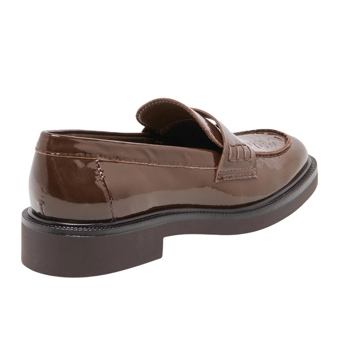 Dolce Vita Womens Tiggy Walnut Patent Loafers