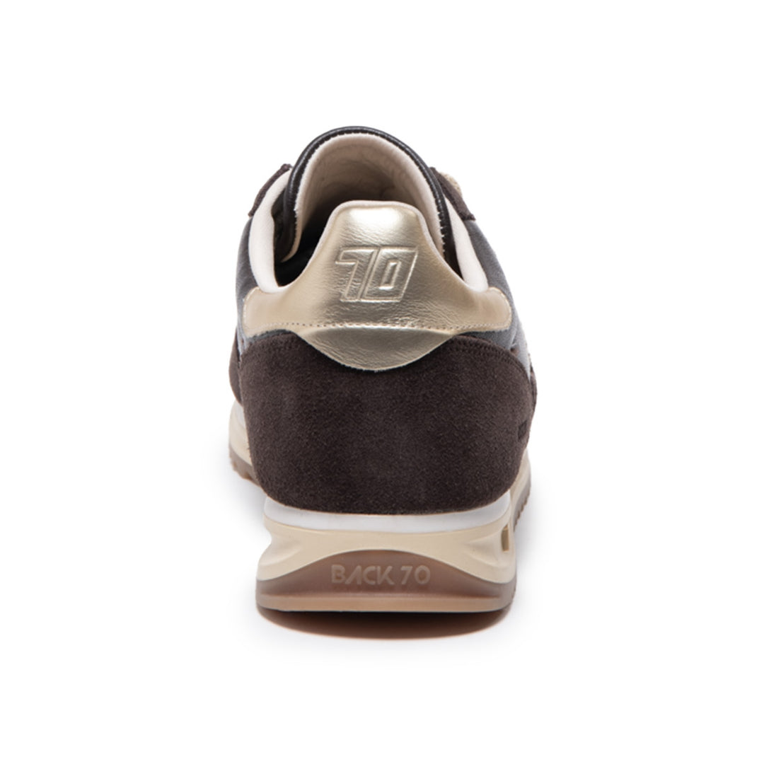 Back70 Womens Jogger Coffee Golden Sneakers