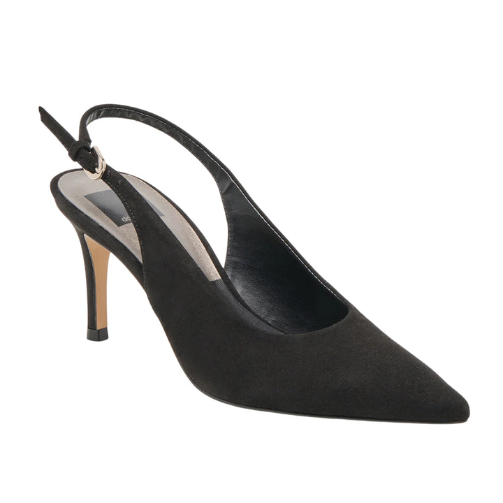 Dolce Vita Womens Elasi Black Suede Heels