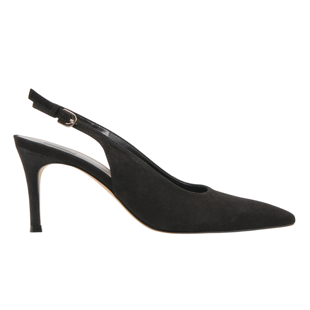 Dolce Vita Womens Elasi Black Suede Heels