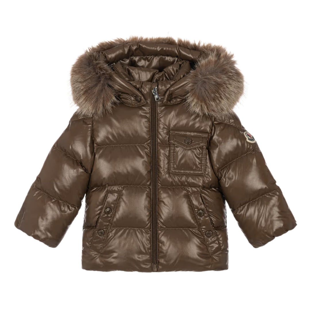 Moncler Baby Girls K2F Brown Jacket