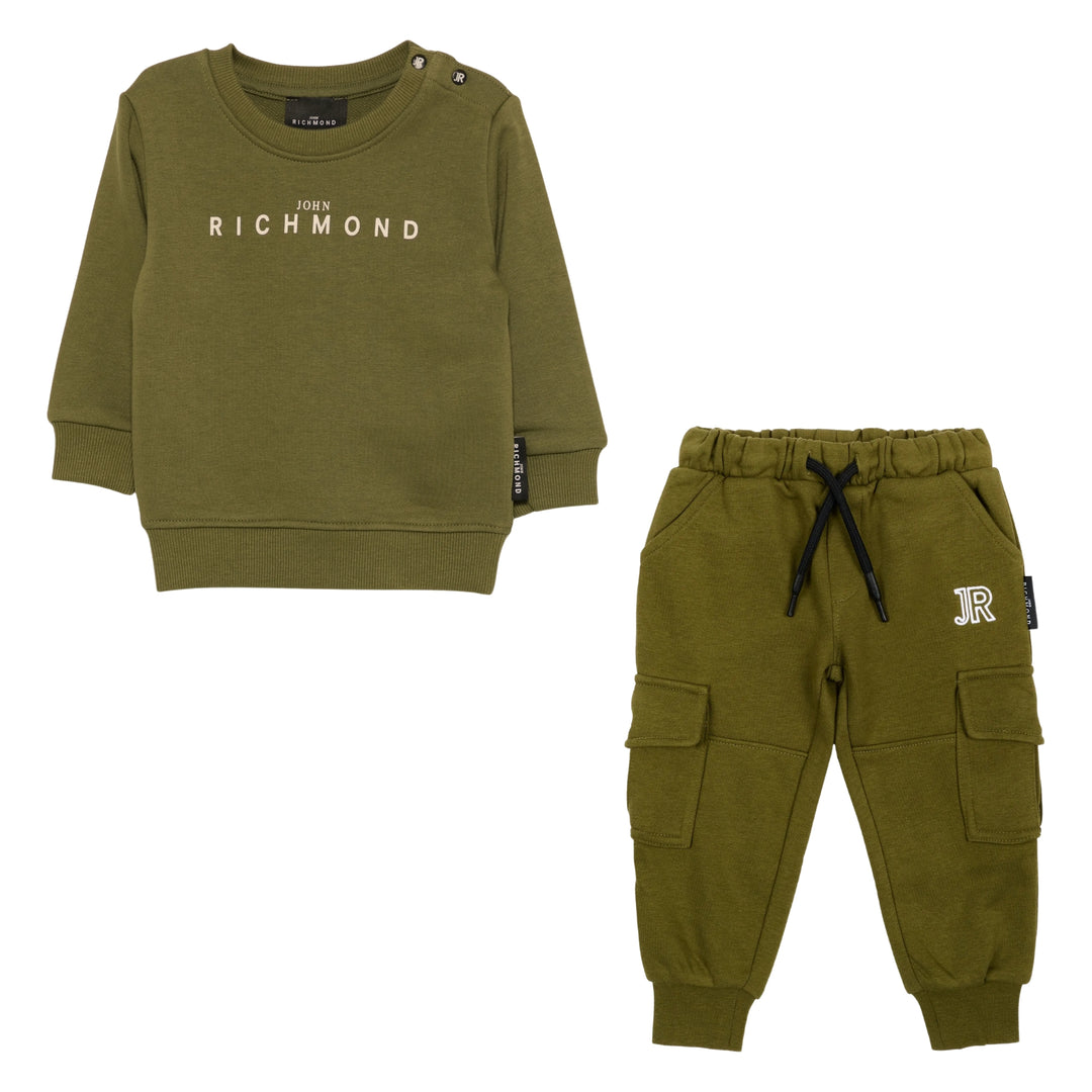 John Richmond Baby Boys Khaki Ensemble