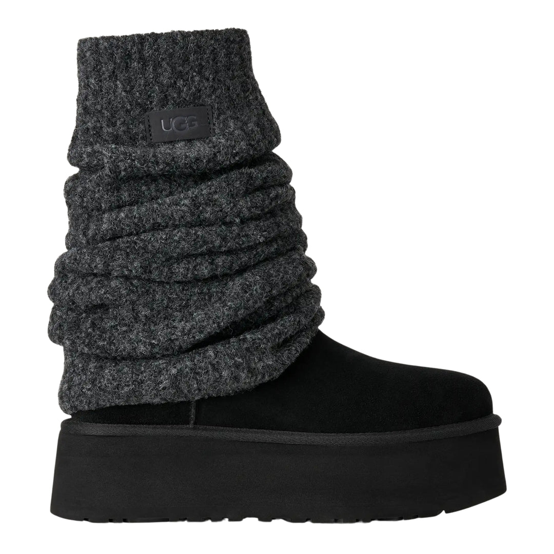 UGG Womens Classic Mini Dipper Legwarmer Black