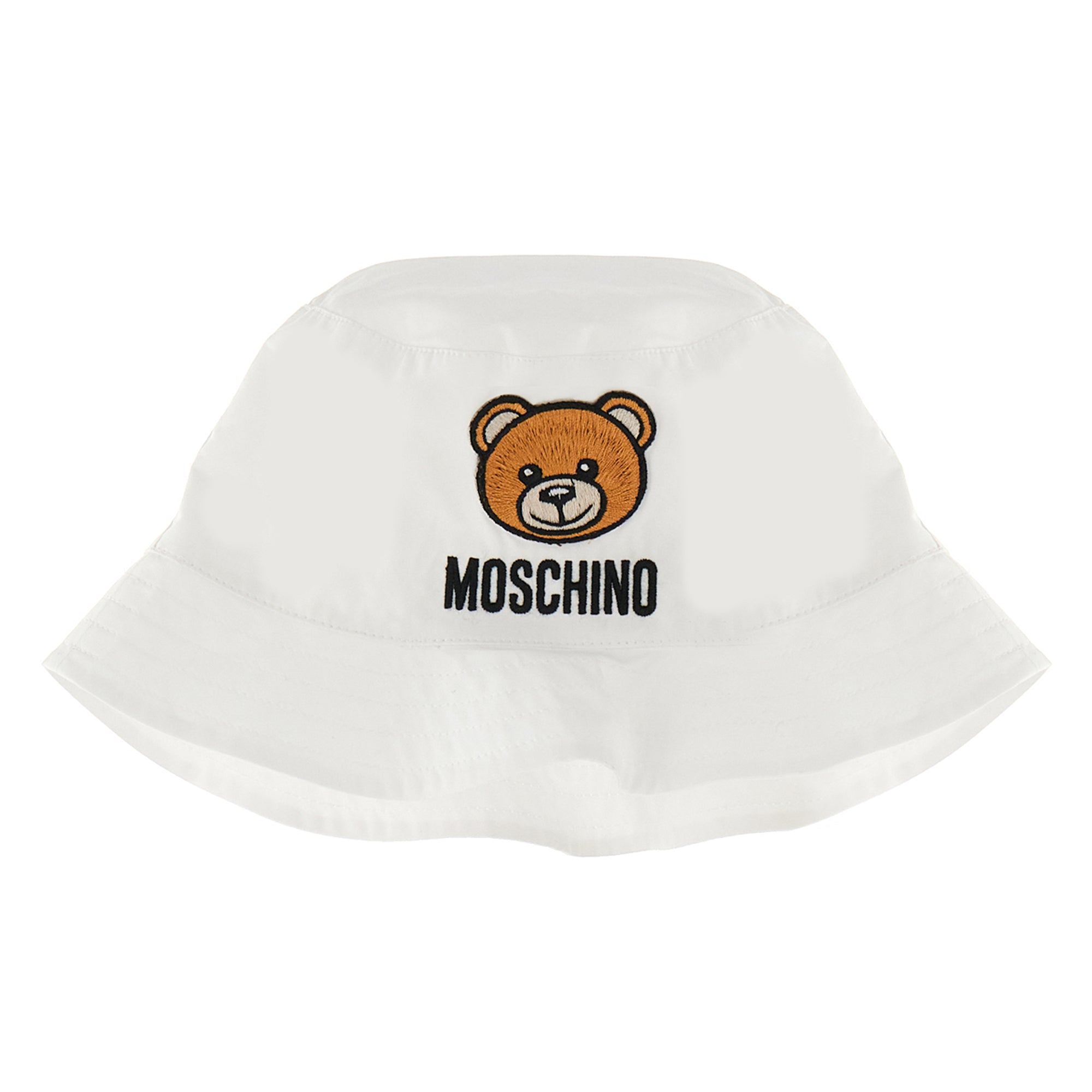 Moschino Baby White Bucket Hat