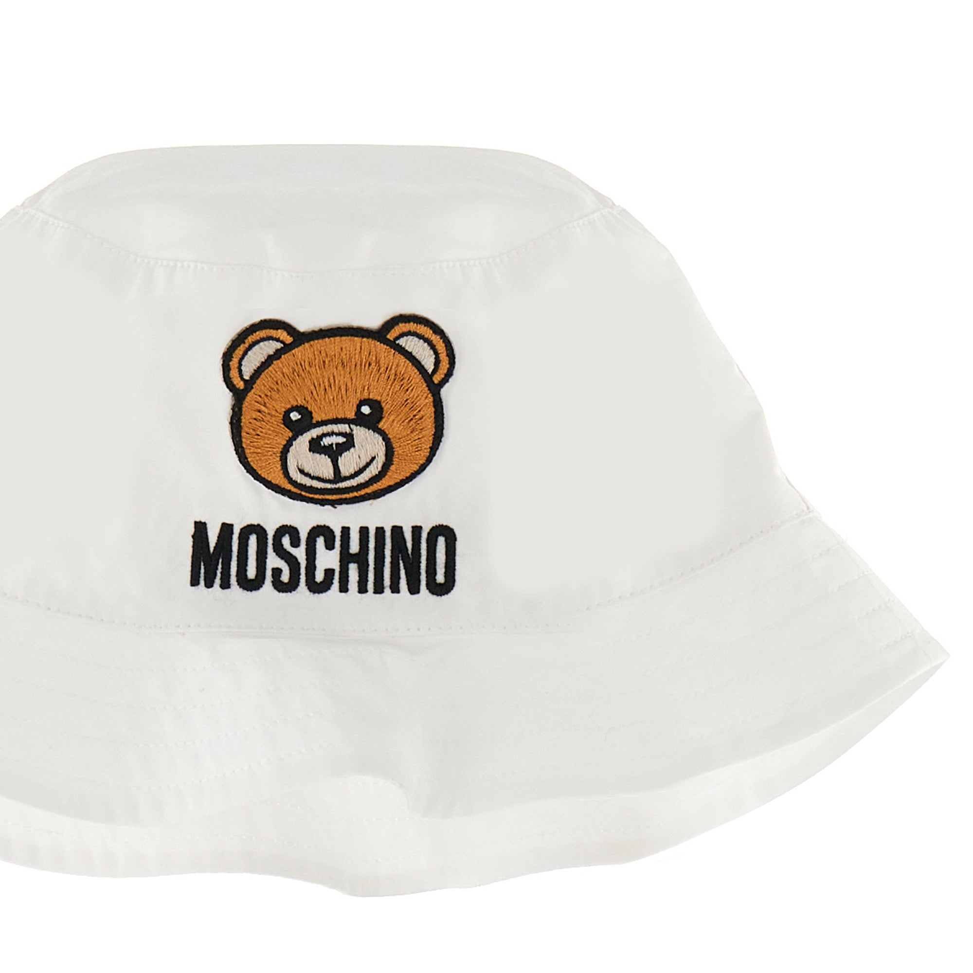 Moschino Baby White Bucket Hat