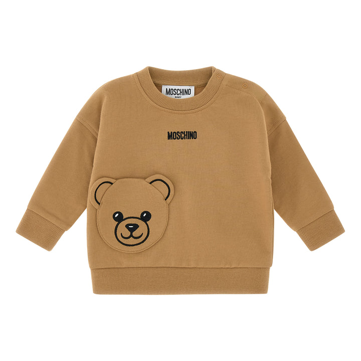 Moschino Baby Boys Bear Brown Sweatshirt