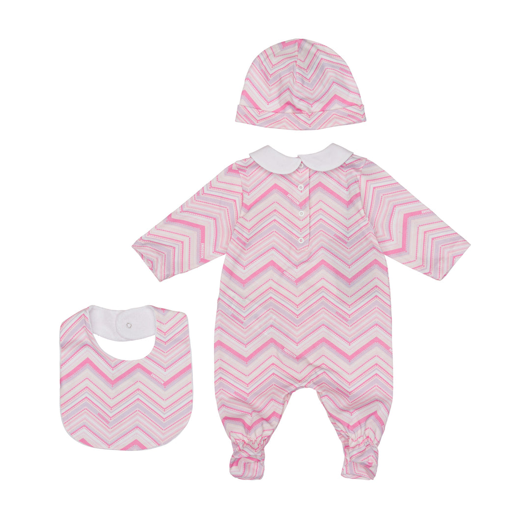 Missoni Baby Girls Pink Zig Zag Pyjama Ensemble