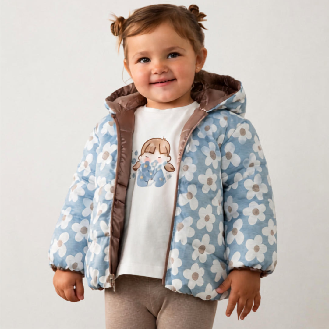 Mayoral Baby Girls Reversible Puffer Jacket