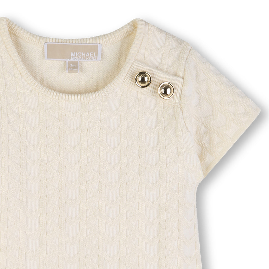 Michael Kors Baby Girls MK Cream Dress
