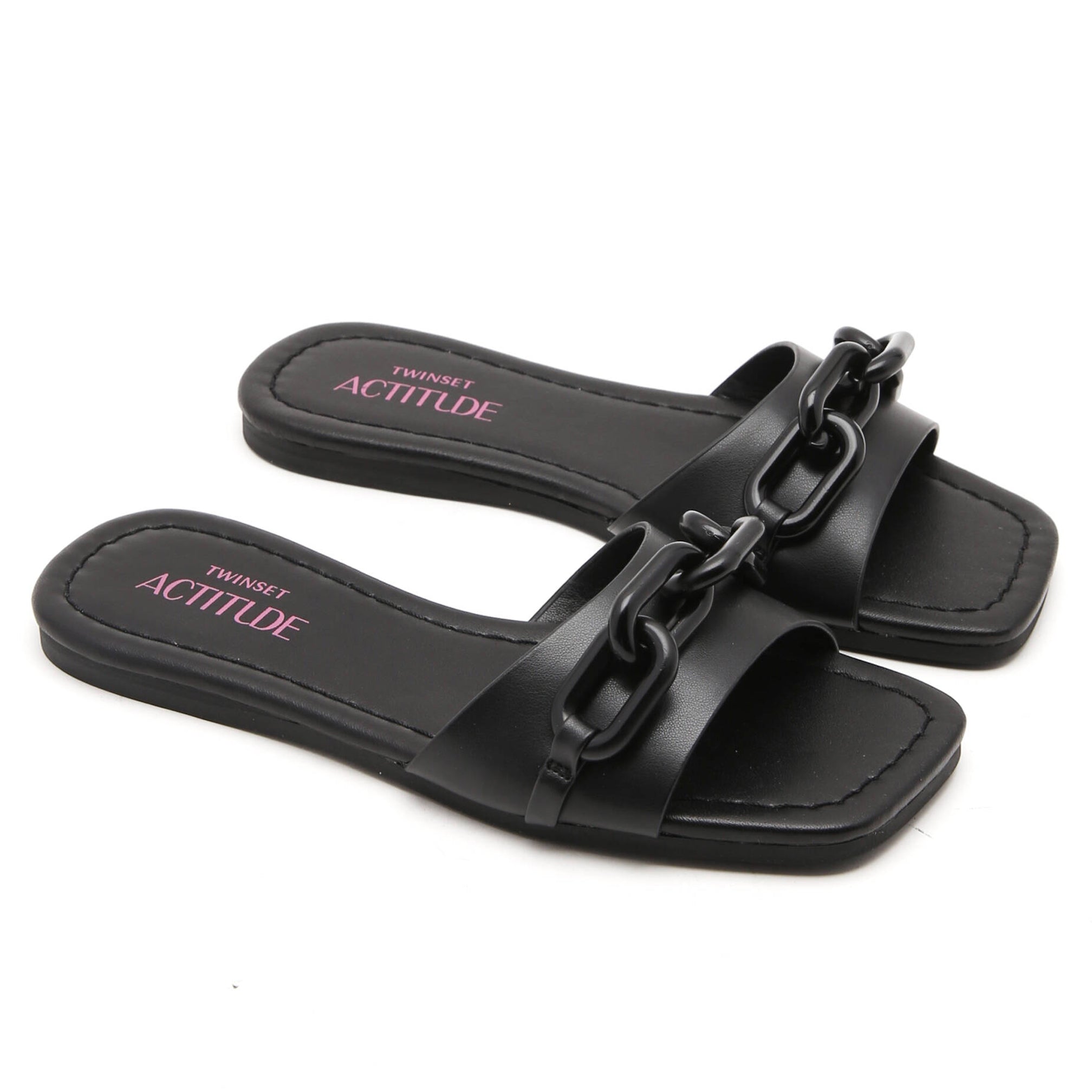 Twinset Actitude Womens Black Sandals