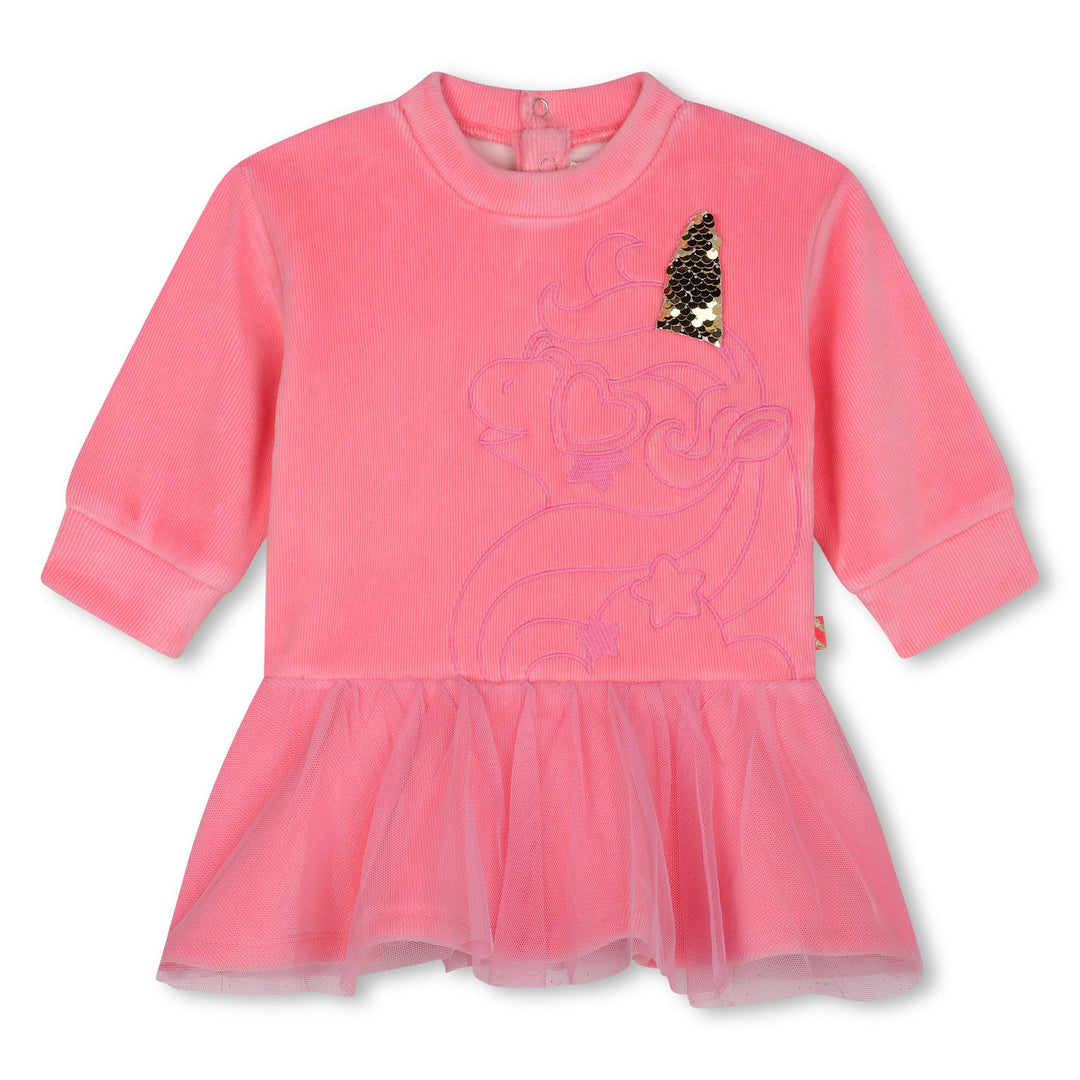 Billieblush Baby Girls Pink Velvet Dress