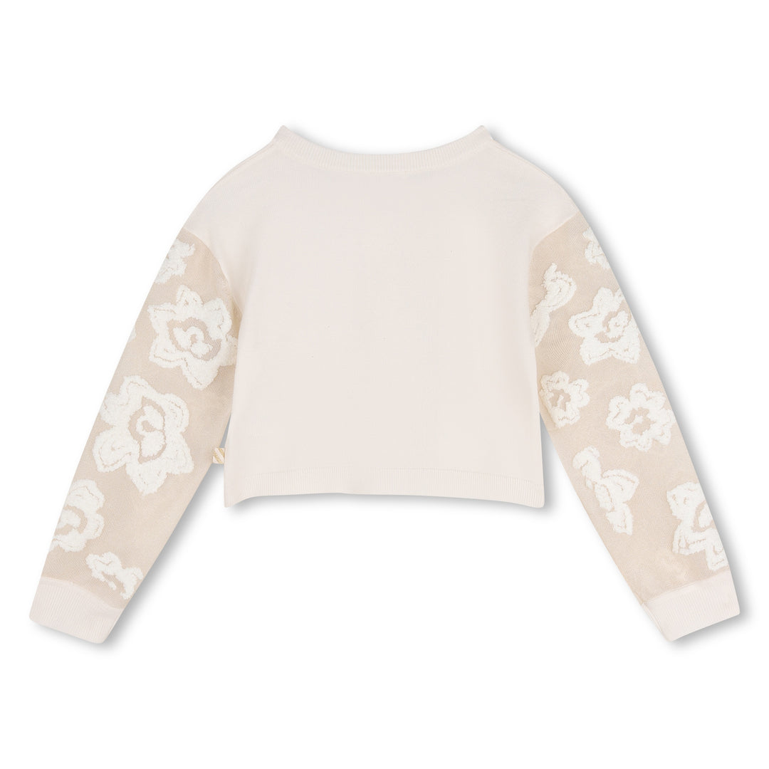Billieblush Embroidered Sleeve Cardigan