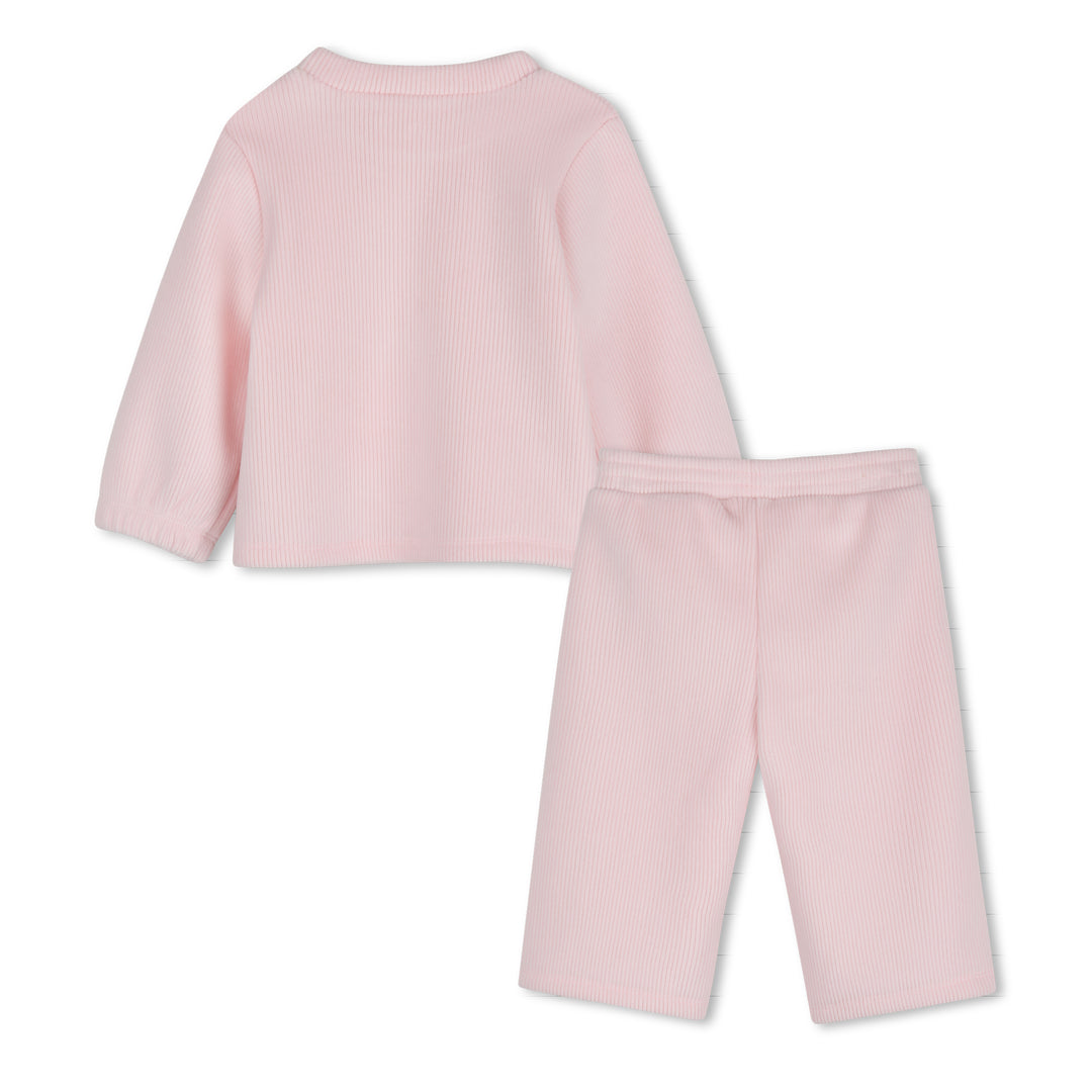Billieblush Baby Girls Pink Velvet Tracksuit