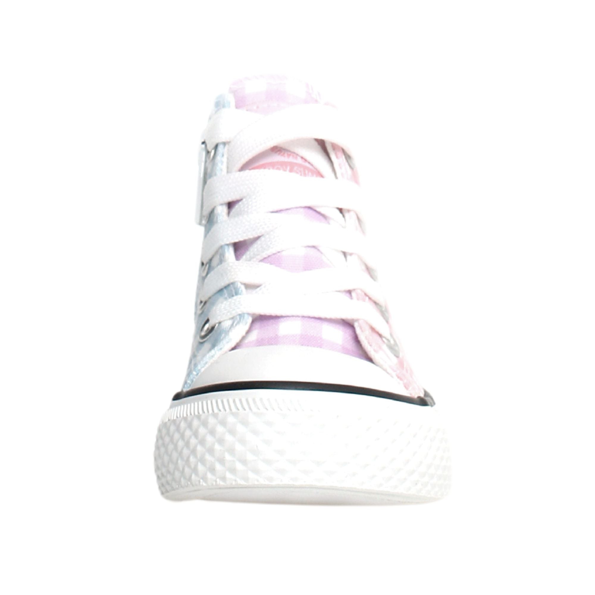 Naturino Baby Girls Delave Vichy Pink Sneakers