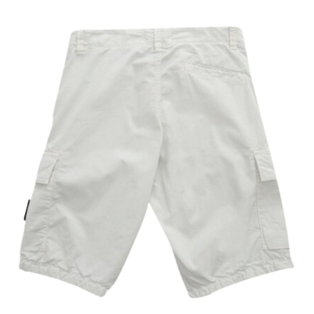 Stone Island White Cargo Shorts