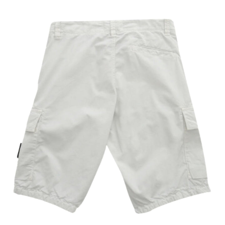 Stone Island White Cargo Shorts