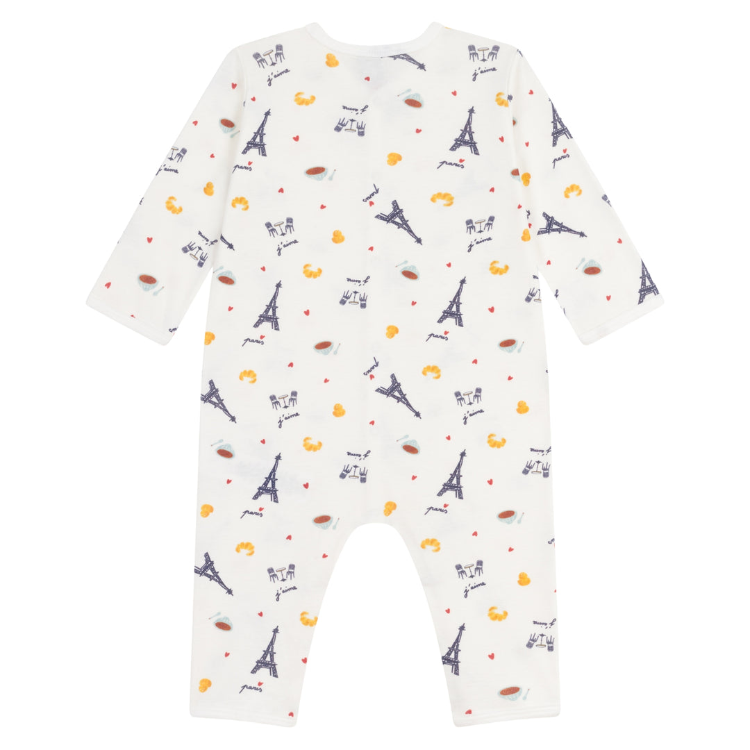 Petit Bateau Baby Paris Print Footless Pyjama