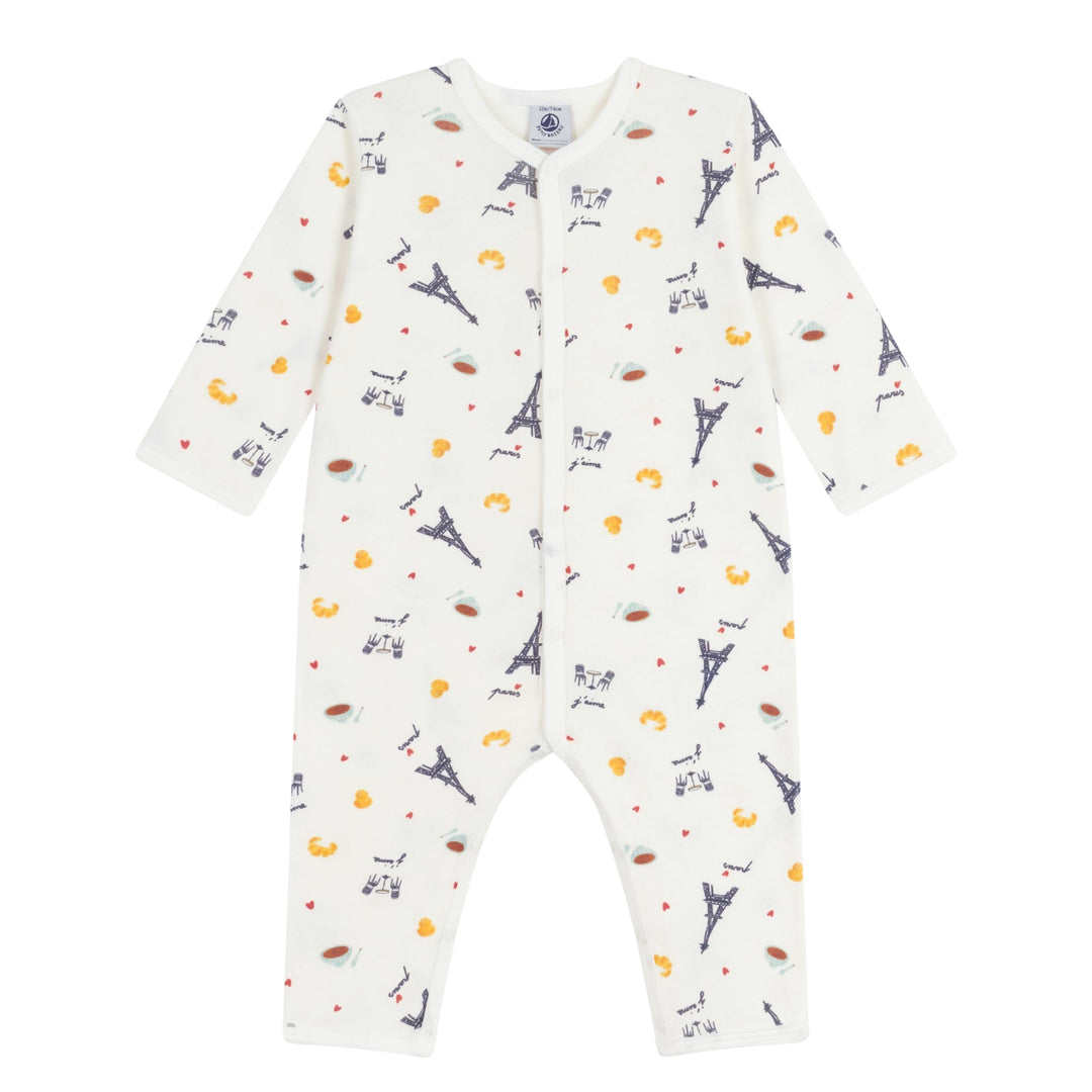 Petit Bateau Baby Paris Print Footless Pyjama