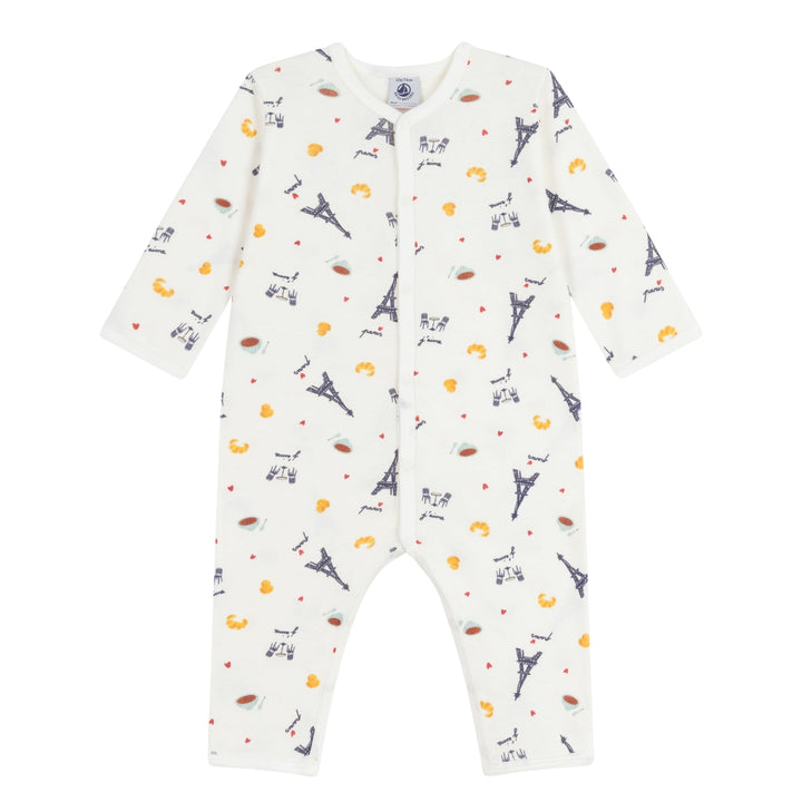 Petit Bateau Baby Paris Print Footless Pyjama