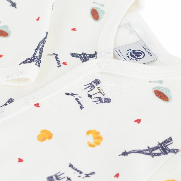 Petit Bateau Baby Paris Print Footless Pyjama