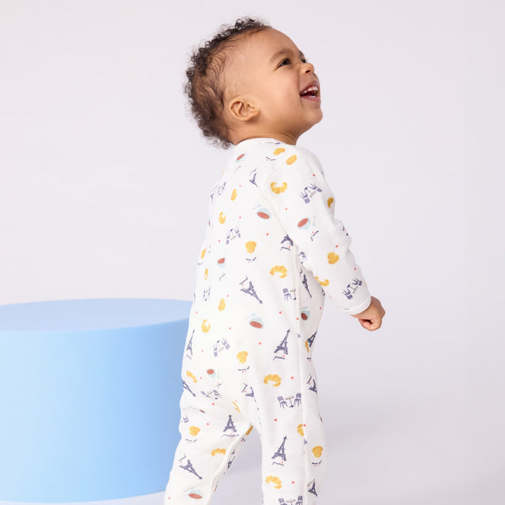 Petit Bateau Baby Paris Print Footless Pyjama