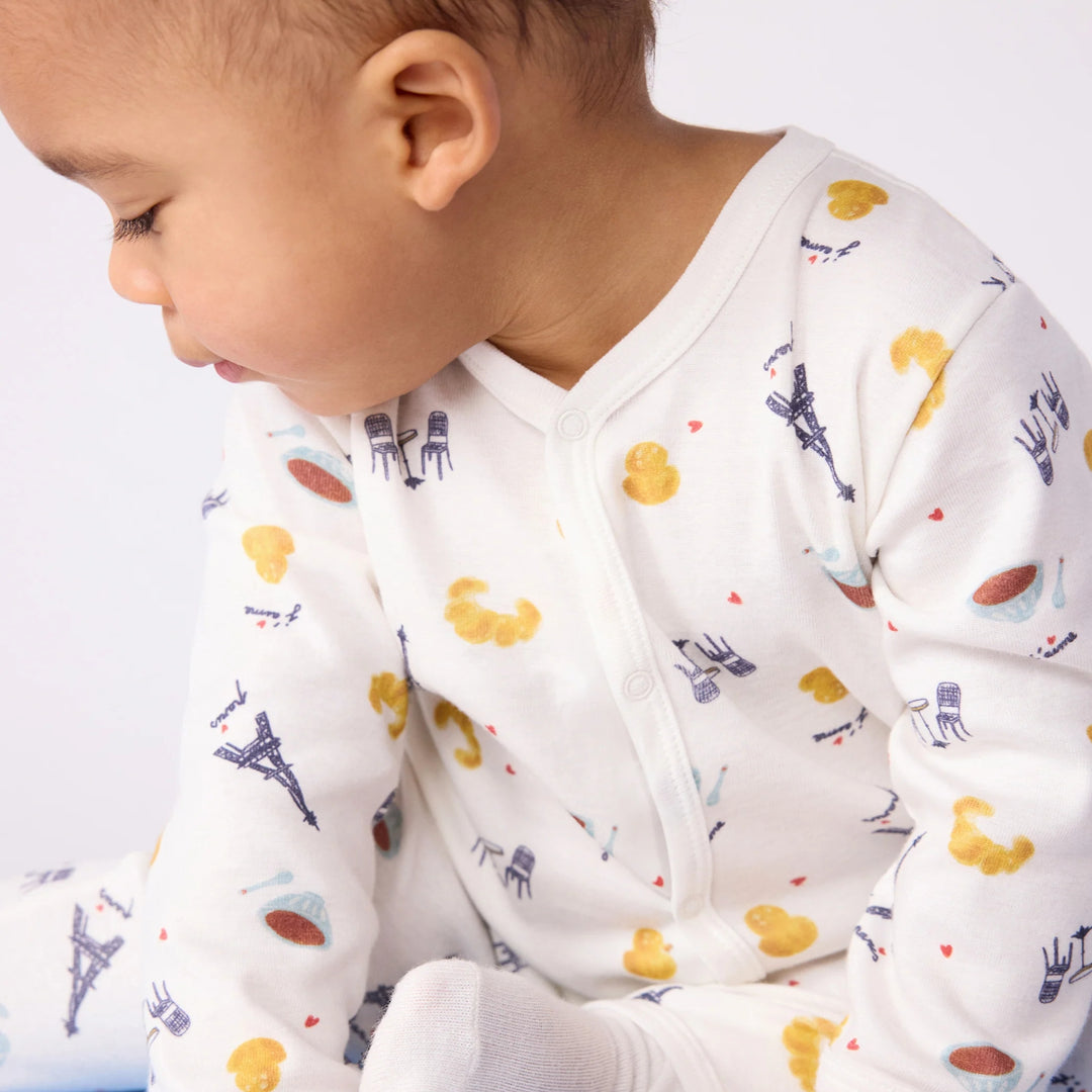 Petit Bateau Baby Paris Print Footless Pyjama