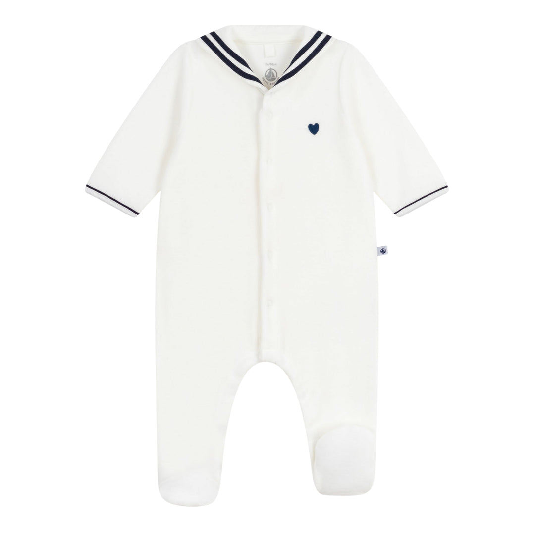 Petit Bateau Baby Boys Sailor Velour Pyjama