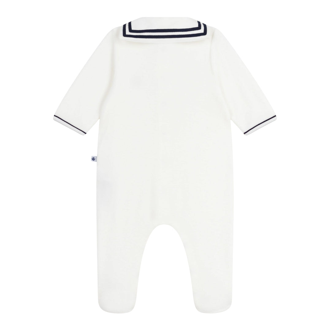 Petit Bateau Baby Boys Sailor Velour Pyjama