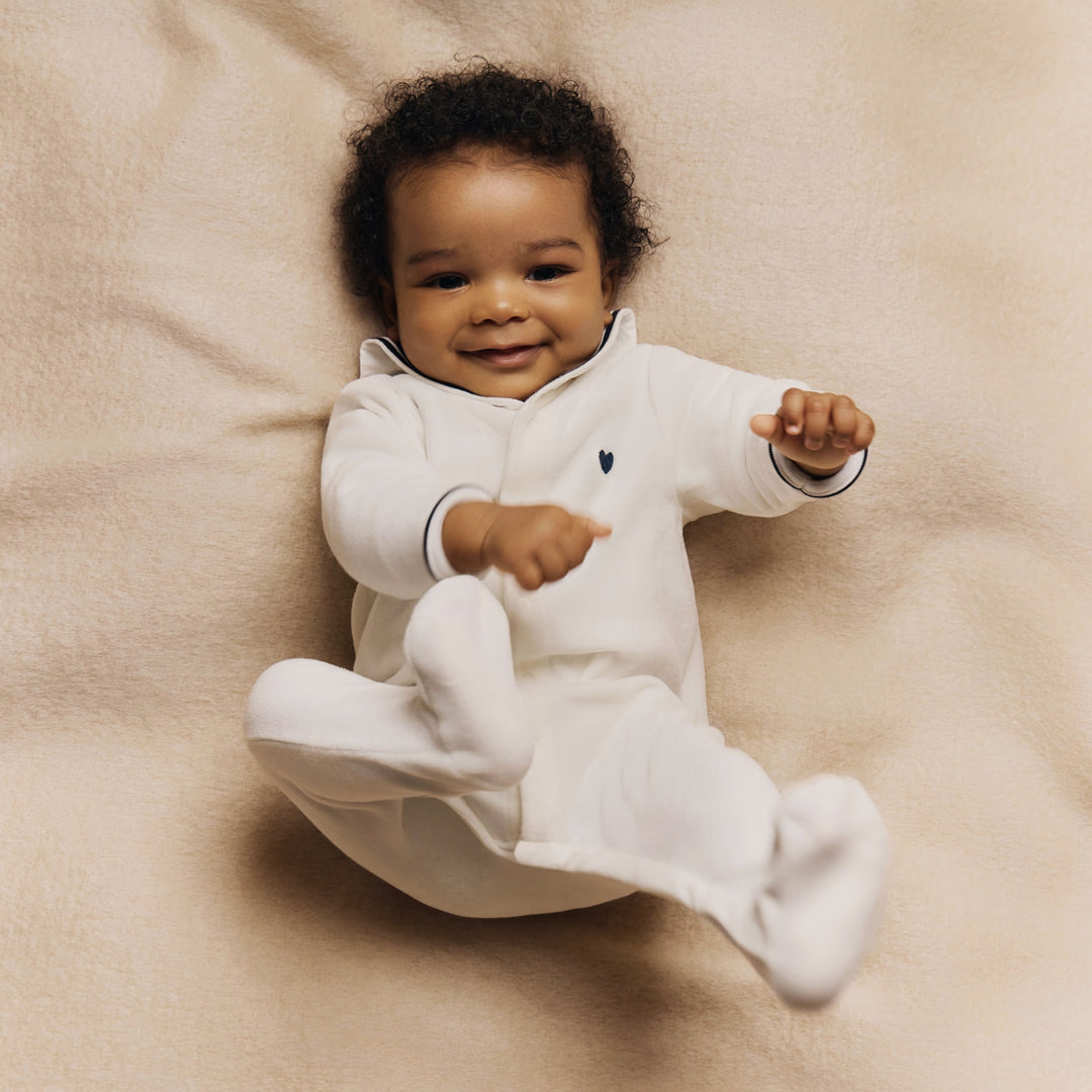 Petit Bateau Baby Boys Sailor Velour Pyjama