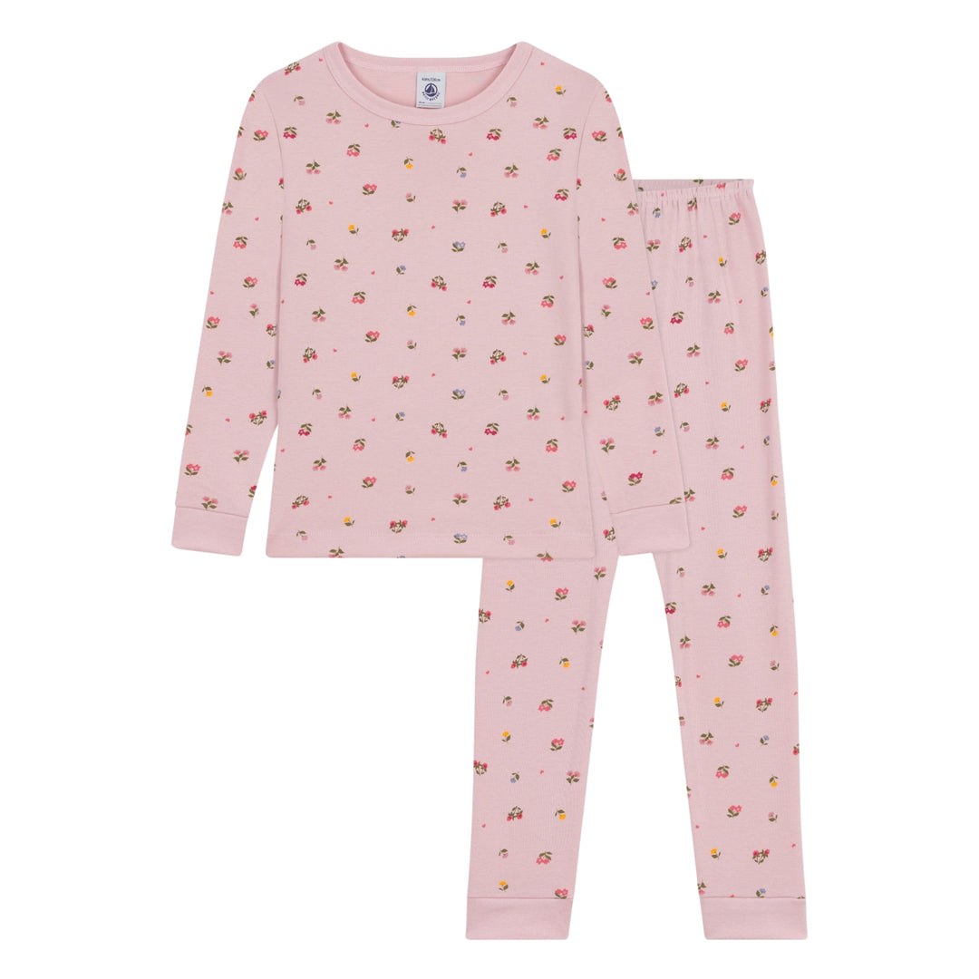Petit Bateau Pink Flower Print Pyjamas