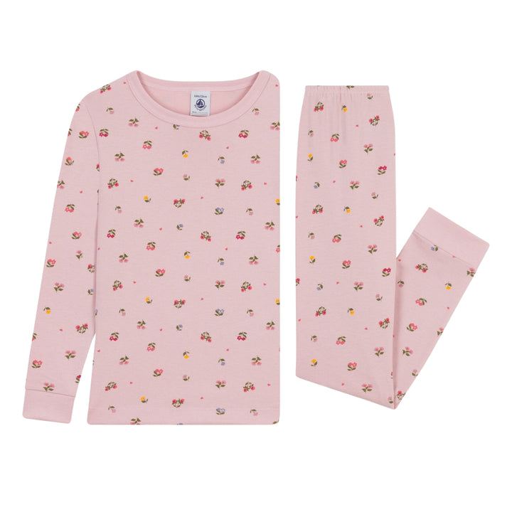 Petit Bateau Pink Flower Print Pyjamas