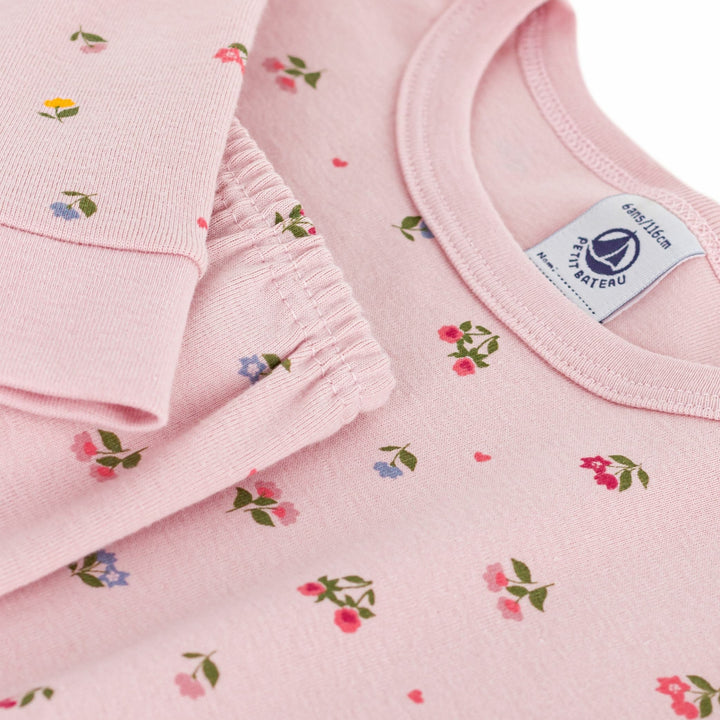 Petit Bateau Pink Flower Print Pyjamas