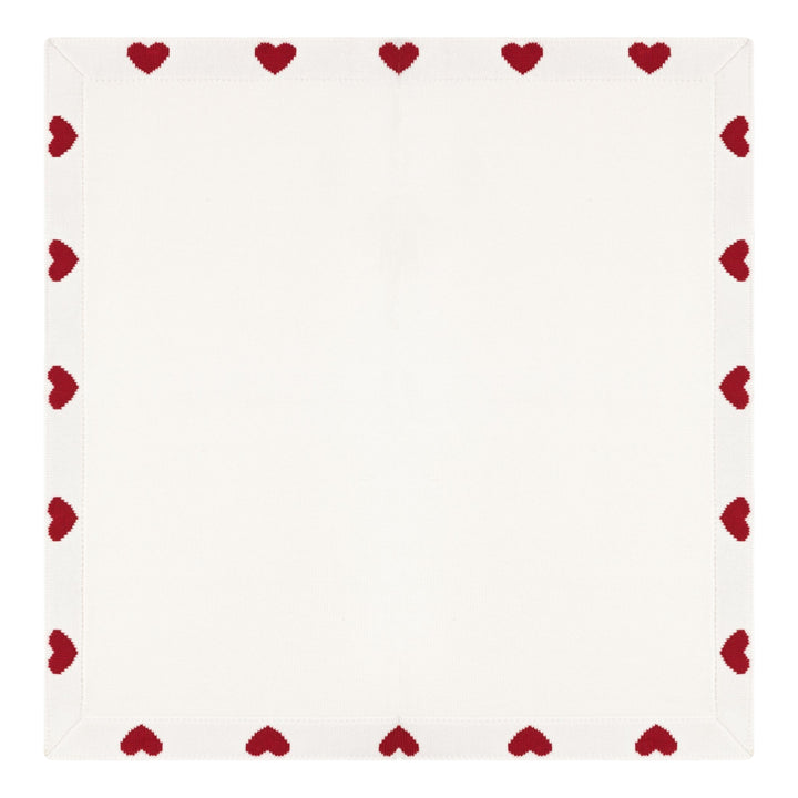 Petit Bateau Baby Red Hearts Blanket
