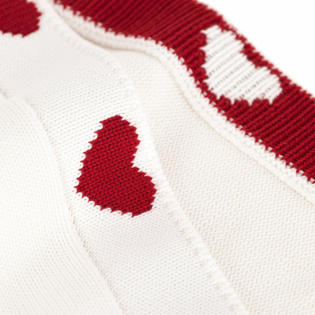 Petit Bateau Baby Red Hearts Blanket