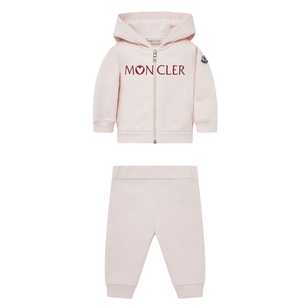 Moncler Baby Girls Embroidered Heart Logo Ensemble