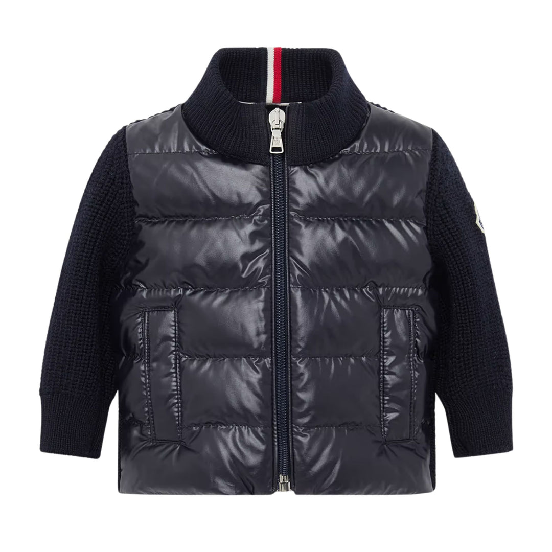 Moncler Baby Boys Navy Padded Wool Jacket