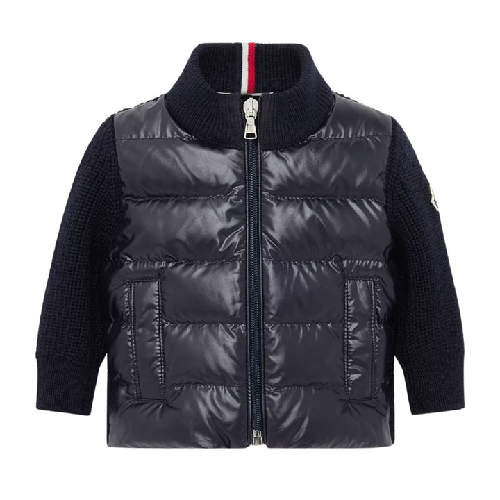 Moncler Baby Boys Navy Padded Wool Jacket
