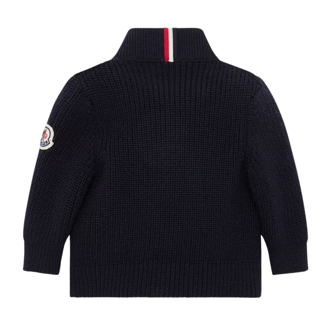Moncler Baby Boys Navy Padded Wool Jacket