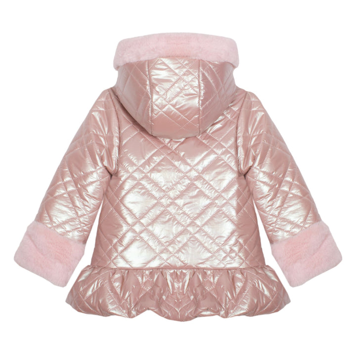 Patachou Baby Girls Metallic Quilted Coat