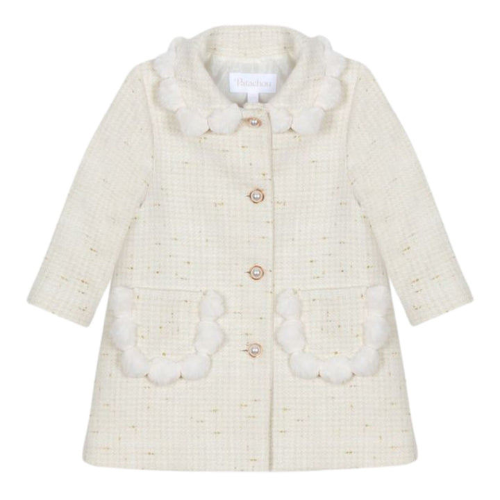 Patachou Ecru Tweed Coat