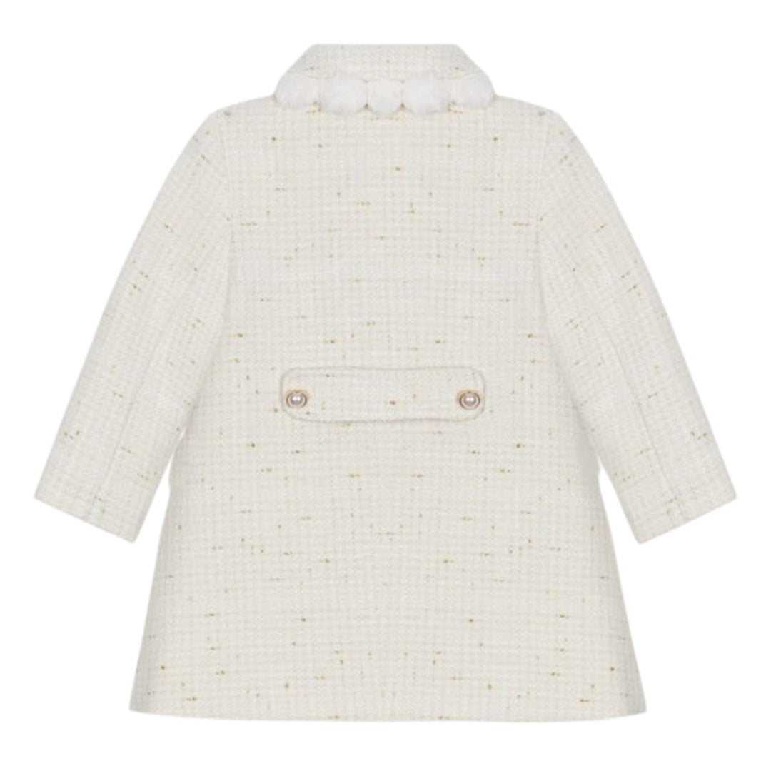 Patachou Ecru Tweed Coat