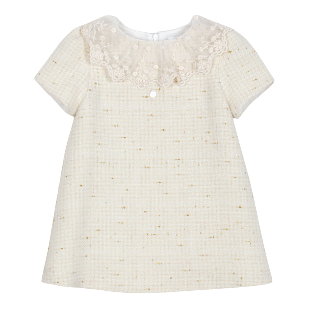 Patachou Ecru Tweed Dress