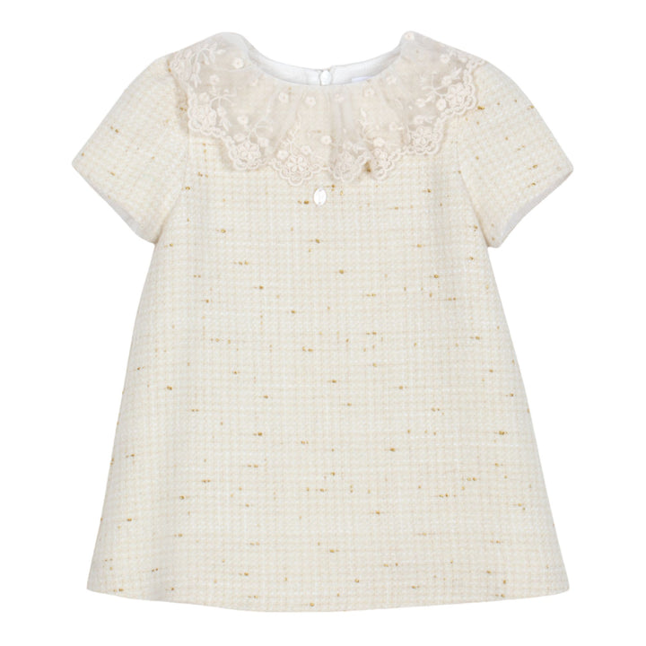Patachou Ecru Tweed Dress