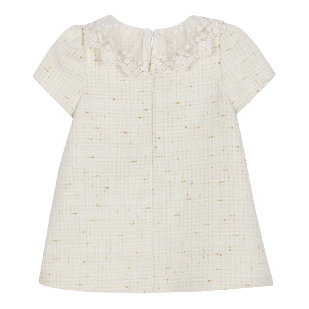 Patachou Ecru Tweed Dress