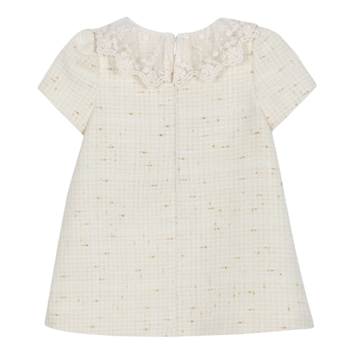 Patachou Ecru Tweed Dress