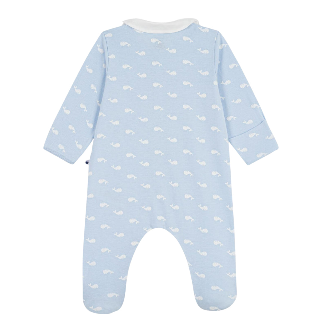 Petit Bateau Baby Boys Whale Blue Pyjama