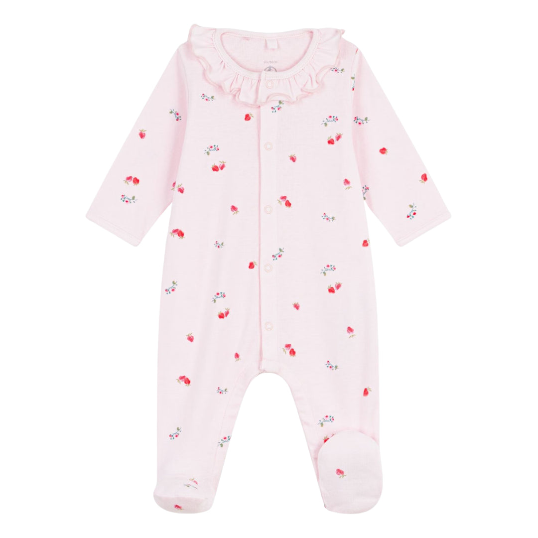 Petit Bateau Baby Girls Floral Pink Pyjama